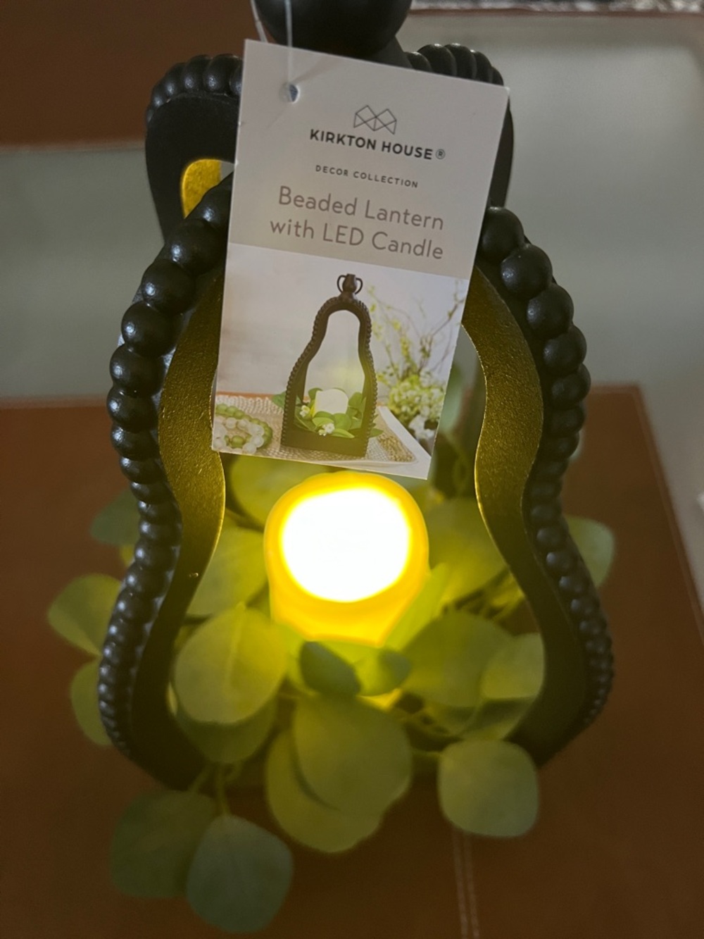 New for Summer
KIRKTON HOUSE Beaded Lantern w/ LED Candle, Black Curved - Picture 9 of 9